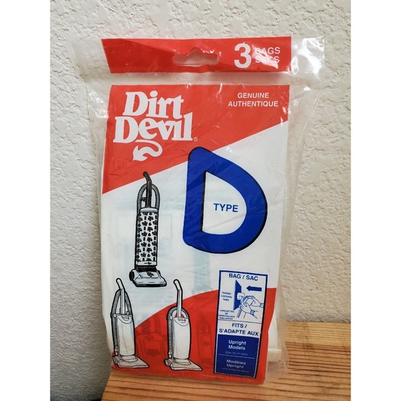 VTG 1993 Dirt Devil Type D Vacuum cleaner Bags 3 Pack  Model 3 670147-001 NOS - Picture 2 of 8